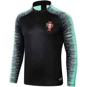 Mens Portual Jacket + Pants Training Suit Black + Green 2019