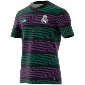 Mens Real Madrid Pre-Match Top Short Training Jersey Black 2023/24